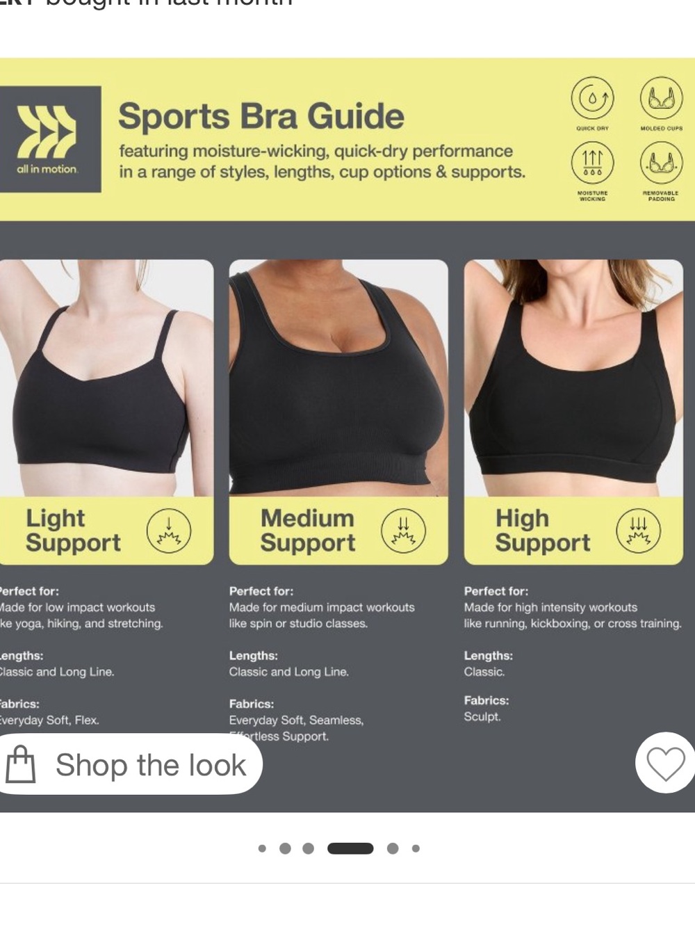 All in Motion Softline Pink Sports Bra Cropped Tank NWT Small - Picture 6 of 8